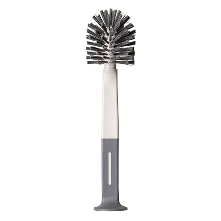 Standing Grey Bottle Brush & Glass Brush With Suction Pad