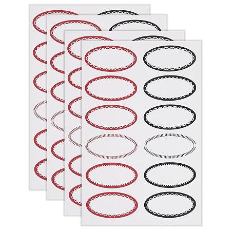 CANNING JAR LABELS - OVAL - 48 SMALL