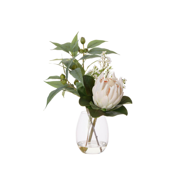 Rogue Grand Protea Native Mix - Claire Vase White