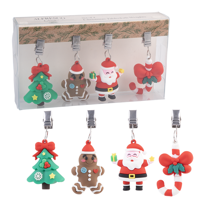 TABLECLOTH WEIGHTS SET 4 - CHRISTMAS