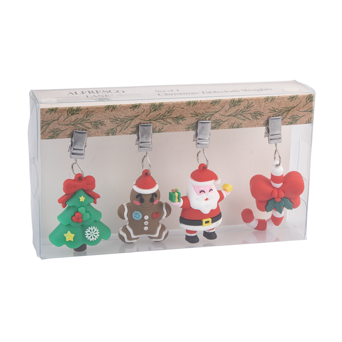 TABLECLOTH WEIGHTS SET 4 - CHRISTMAS