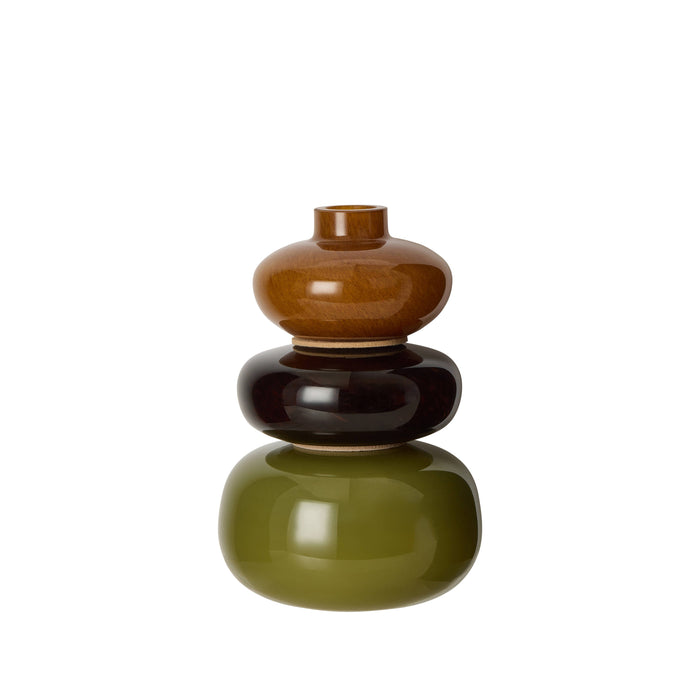 Amalfi Tutti Stack Vase 3pcs Green & Amber
