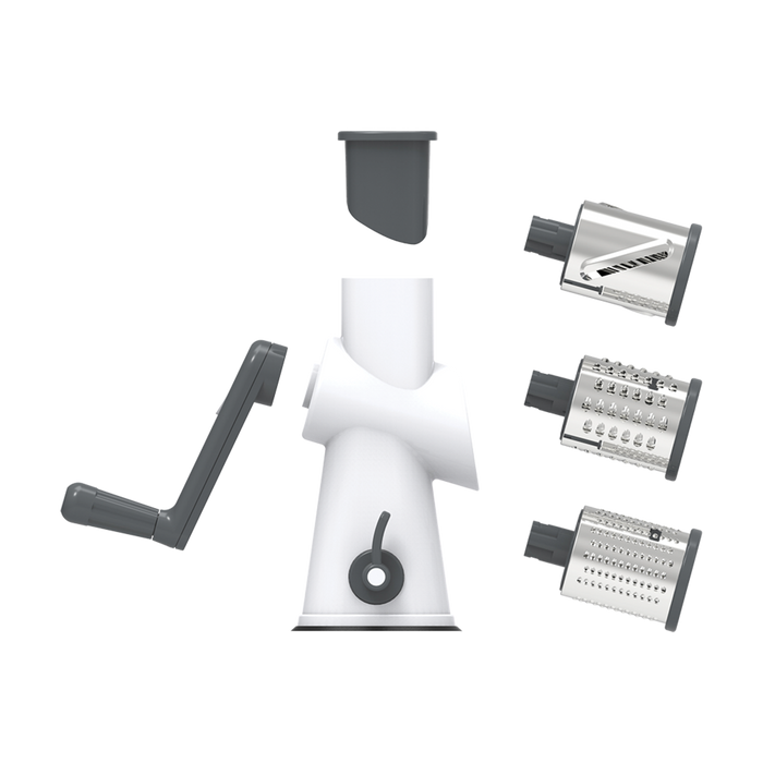 DRUM GRATER SUCTION BASE W/3 BLADES WHITE/GREY