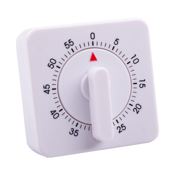 60 MINUTE TIMER SQUARE WHITE