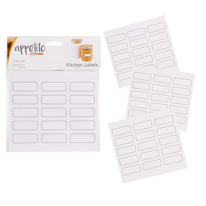 BLANK KITCHEN LABELS PACK 45