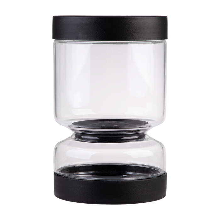BOROSILICATE GLASS PICKLE JAR 1.1L BLACK