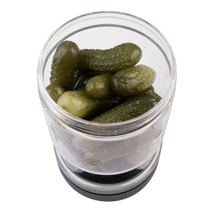 BOROSILICATE GLASS PICKLE JAR 1.1L BLACK