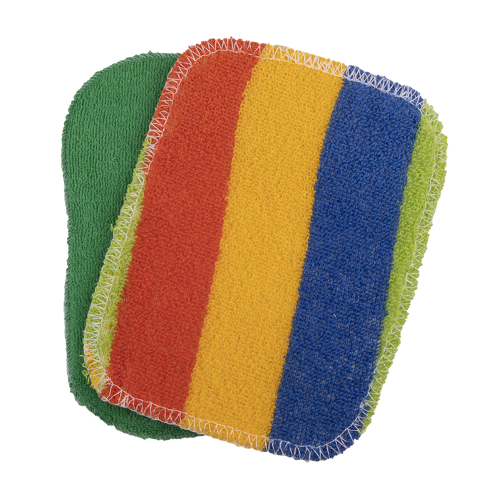 UNIVERSAL SCRUB TWIN PACK CLOTH & SPONGE 12 X 16.5CM 4 ASST. DESIGNS