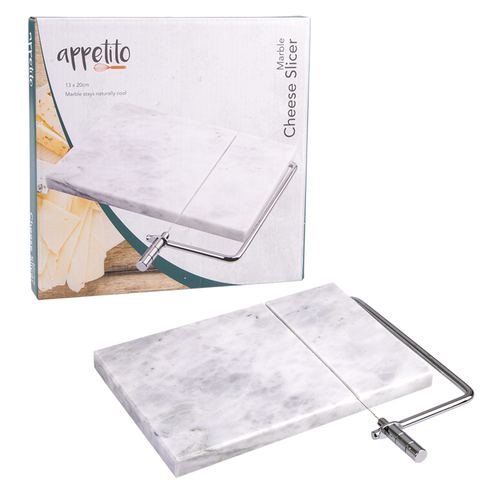 GREY MARBLE CHEESE BOARD SLICER 20 X 13CM