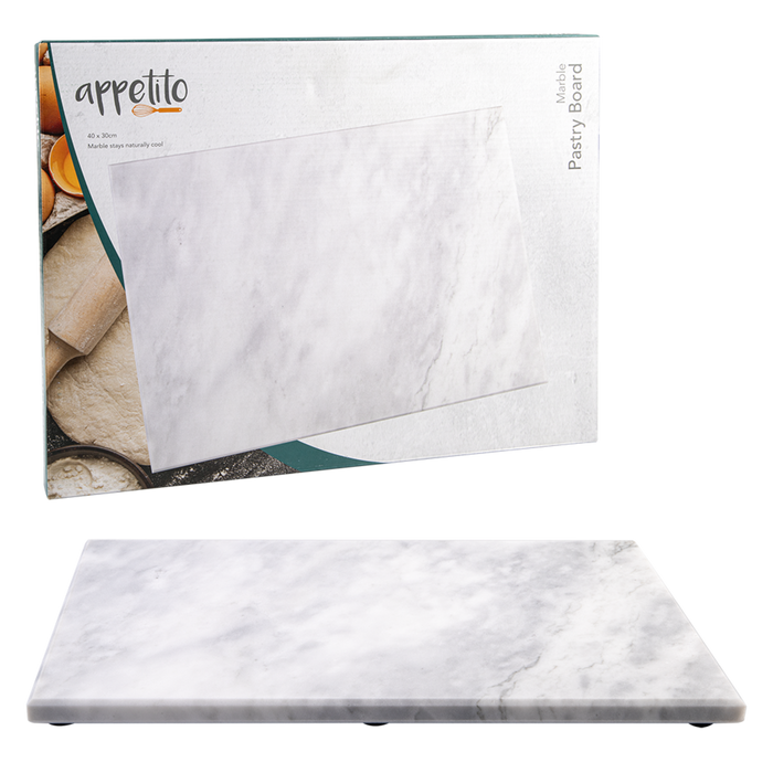 GREY MARBLE PASTRY BOARD 40 X 30CM