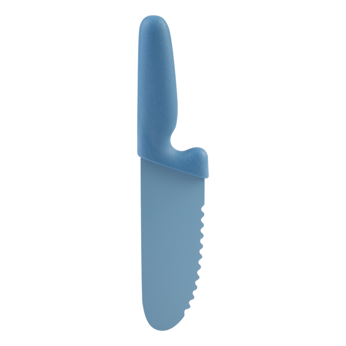 KID'S SAFETY KNIFE W/NON-STICK SERRATED BLADE BLUE