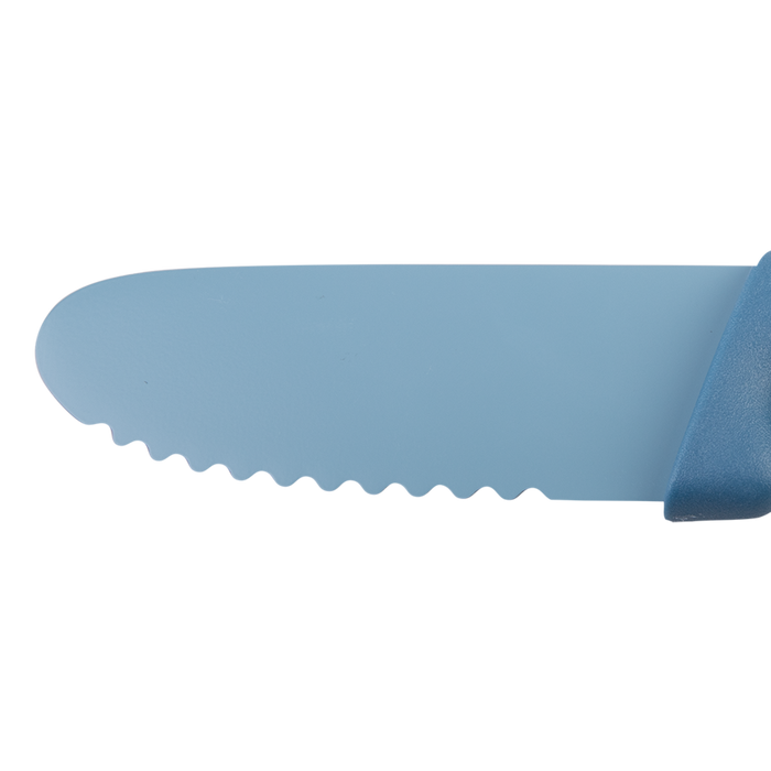 KID'S SAFETY KNIFE W/NON-STICK SERRATED BLADE BLUE