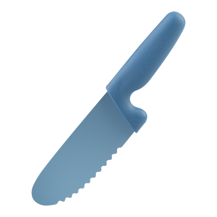 KID'S SAFETY KNIFE W/NON-STICK SERRATED BLADE BLUE