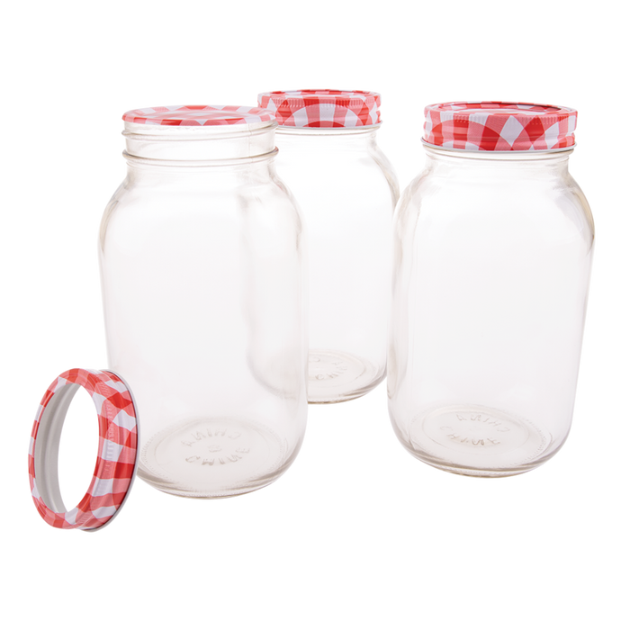 PRESERVING JARS 1L SET 4