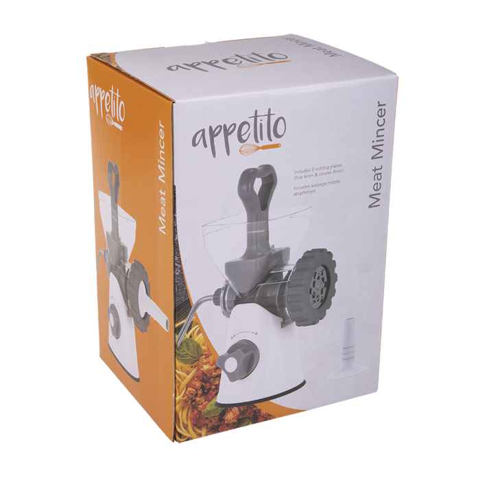 MEAT MINCER W/SUCTION BASE WHITE/GREY