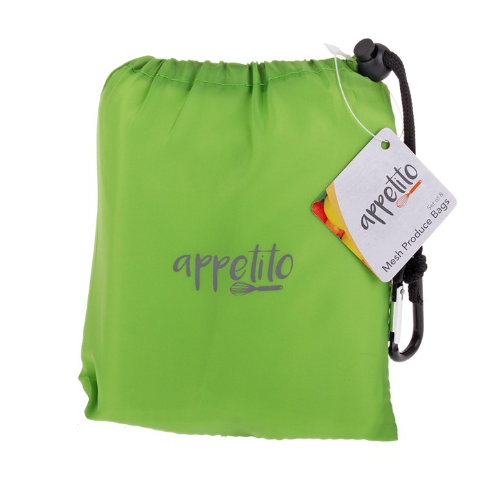 MESH PRODUCE BAG SET 8 W/POUCH (CDU 18)