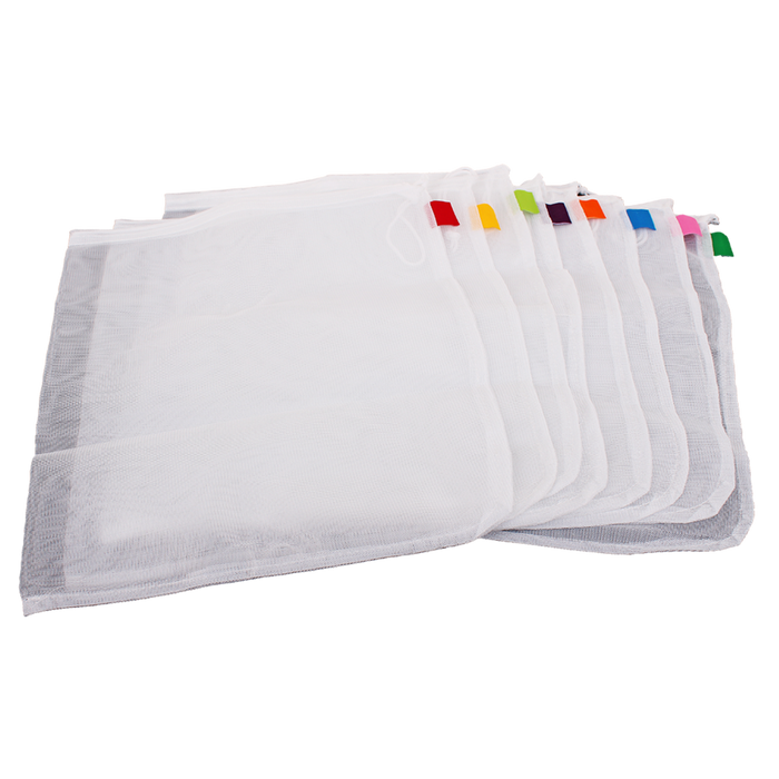 MESH PRODUCE BAG SET 8 W/POUCH (CDU 18)