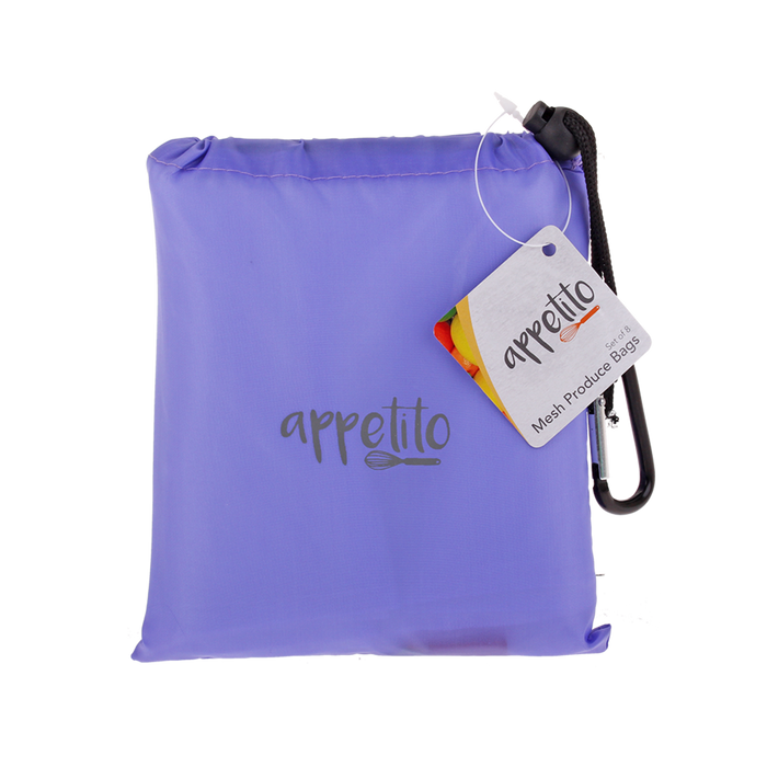 MESH PRODUCE BAG SET 8 W/POUCH (CDU 18)