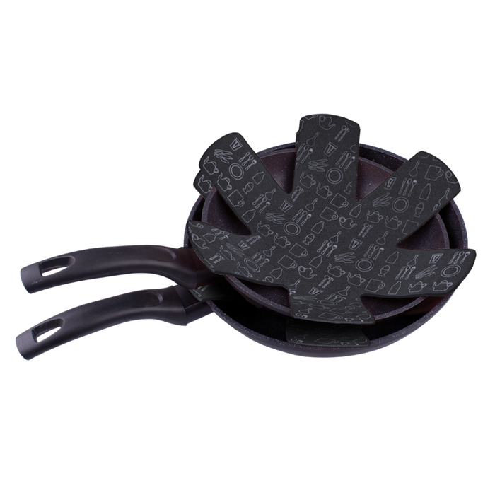 POT & PAN PROTECTORS SET 2 CHARCOAL GREY