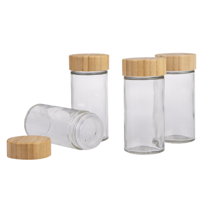 ROUND SPICE JAR W/BAMBOO LID 85ML (CDU 12)
