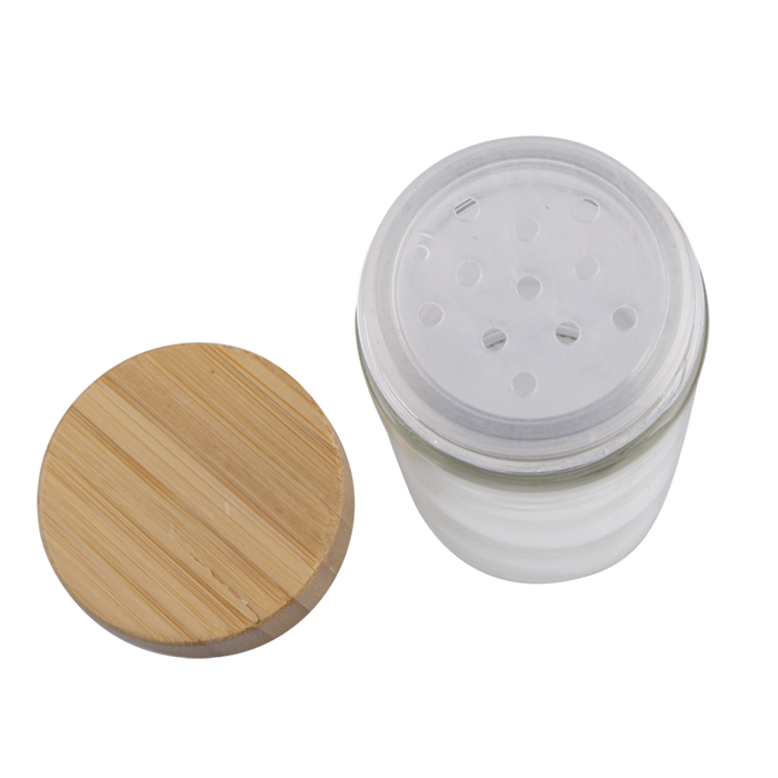 ROUND SPICE JAR W/BAMBOO LID 85ML (CDU 12)