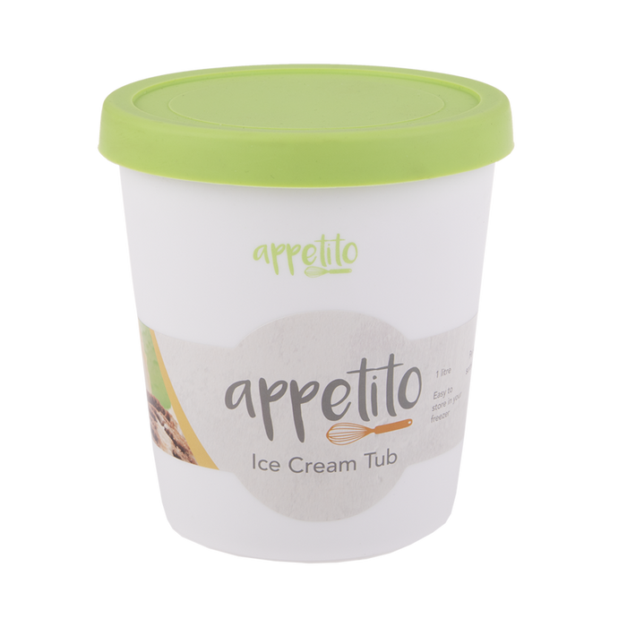 ROUND ICE CREAM TUB 1L GREEN