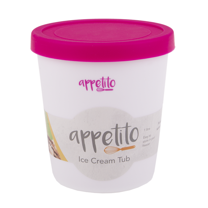 ROUND ICE CREAM TUB 1L PINK