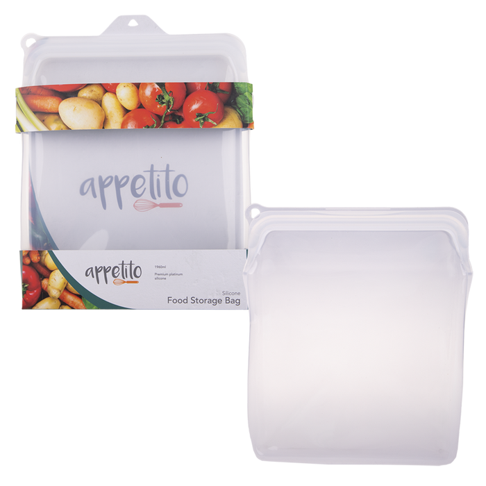 SILICONE EXTRA LARGE 1960ML FOOD STORAGE BAG WHITE