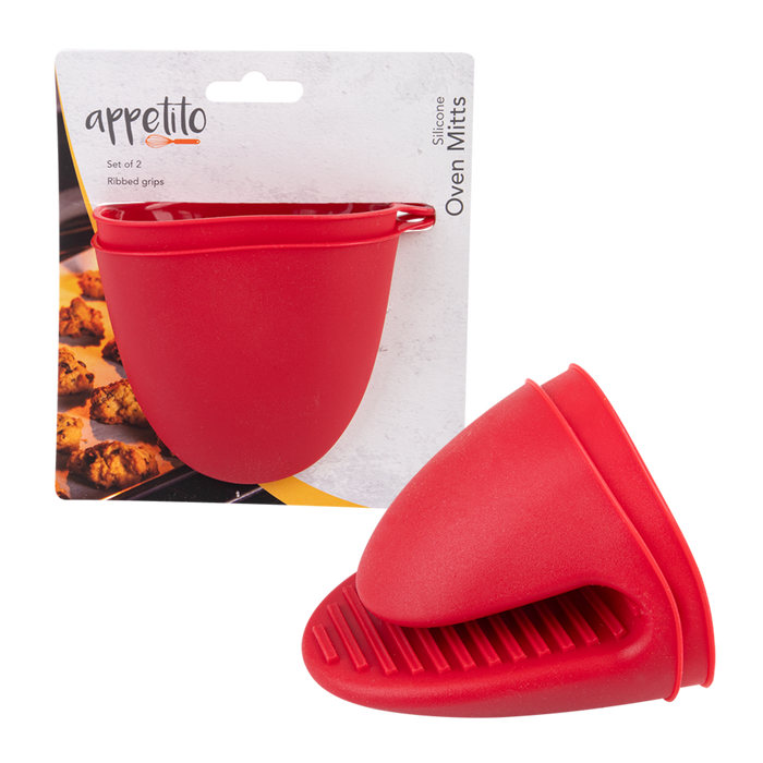 OVEN MITTS SET 2 RED