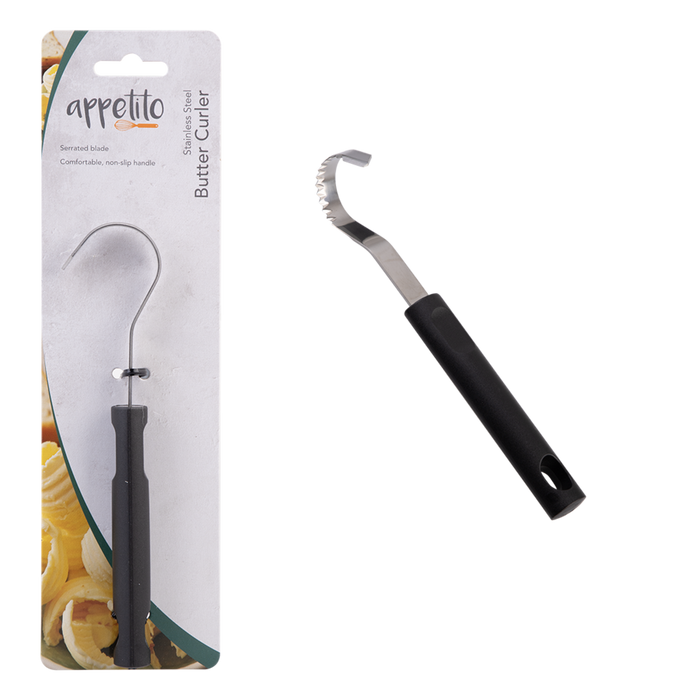 S/S BUTTER CURLER W/ BLACK HANDLE