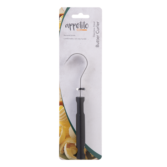S/S BUTTER CURLER W/ BLACK HANDLE