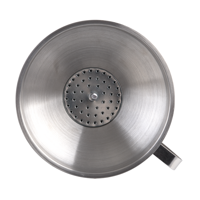 S/S FUNNEL W/STRAINER 12CM DIA