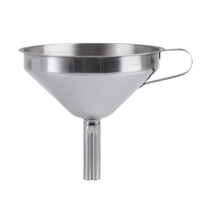 S/S FUNNEL W/STRAINER 12CM DIA