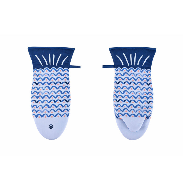 Ulster Weavers Catch of the Day Gauntlet Oven Glove Blue