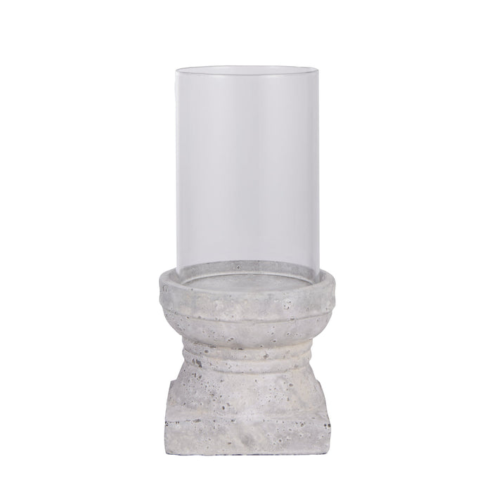 Amalfi Cara Candleholder Small White & Grey