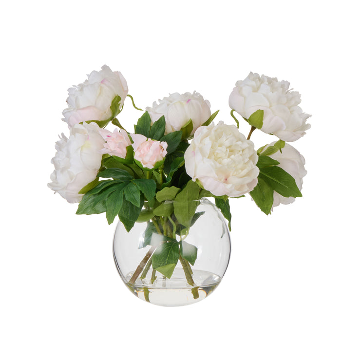 Rogue Peony-Sphere Real Touch White & Pink