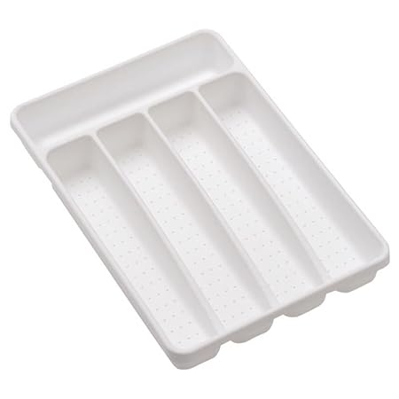 BASIC 5 COMPARTMENT CUTLERY TRAY 32.7 X 22.9 X 4.4CM WHITE