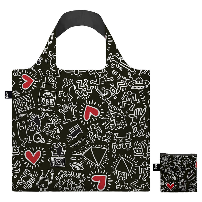 LOQI Keith Haring Black Pattern - Bag Multi-Coloured