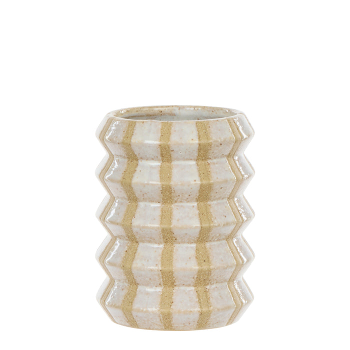 Amalfi Pippin Bathroom Tumbler White & Natural