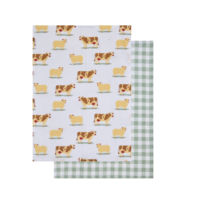 Davis & Waddell Homestead Tea Towel 2pcs Set Multi-Coloured
