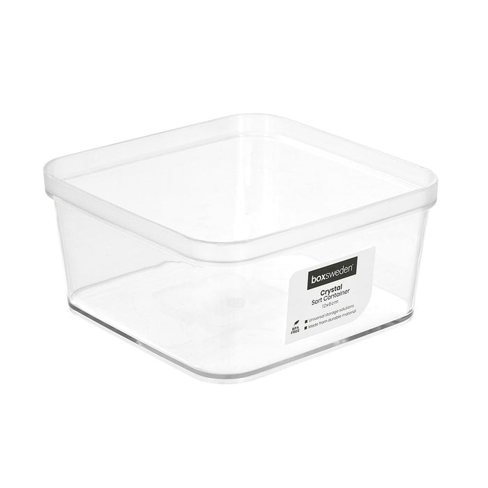 Boxsweden Crystal Sort Container Square 12X6Cm