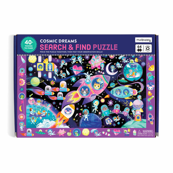 Mudpuppy Cosmic Dreams Search & Find Puzzle - 64pcs Multi-Coloured