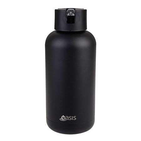 CERAMIC LINED S/S T/WALL INS. DRINK BOTTLE 1.5L BLACK