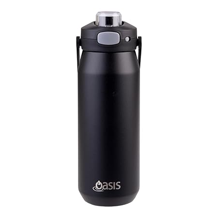 CERAMIC LINED S/S T/WALL INS. BOTTLE W/QUICK RELEASE 750ML BLACK