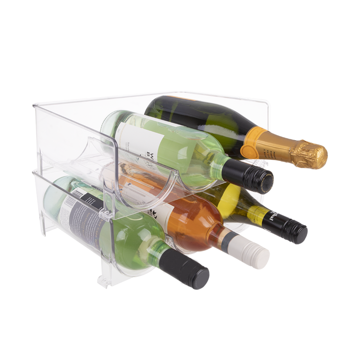 6 BOTTLE 2-TIER WINE RACK 29.3 X 20.5 X 20CM CLEAR