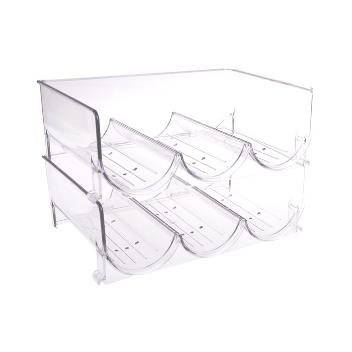 6 BOTTLE 2-TIER WINE RACK 29.3 X 20.5 X 20CM CLEAR