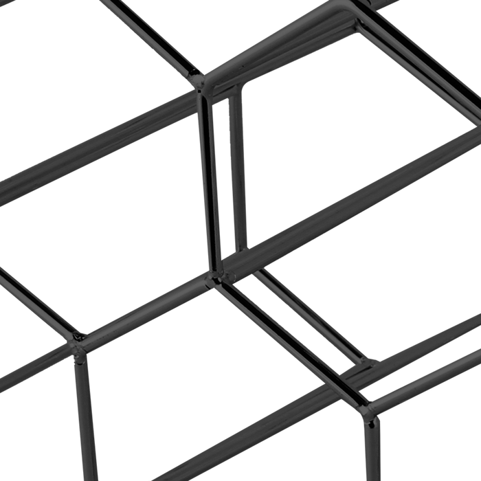 HEXAGONAL WINE RACK 9 BOTTLE BLACK