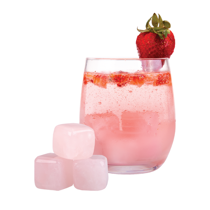 ROSE QUARTZ GIN STONES SET 6 W/BAG