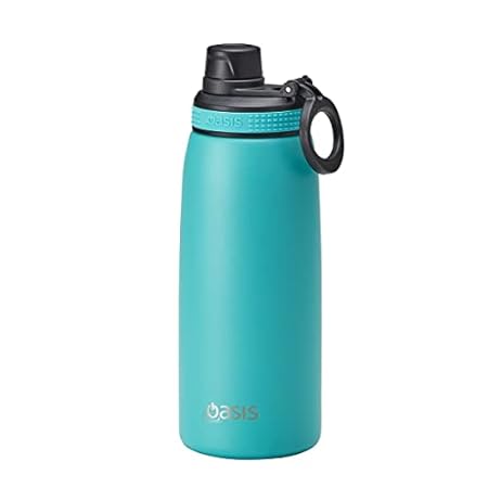 S/S D/WALL INS. SPORTS BOTTLE W/SCREW CAP 780ML TURQUOISE