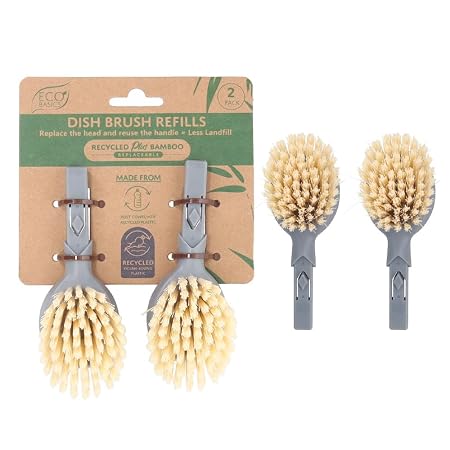 Eco Basics Dish Brush Refills 2 Pack